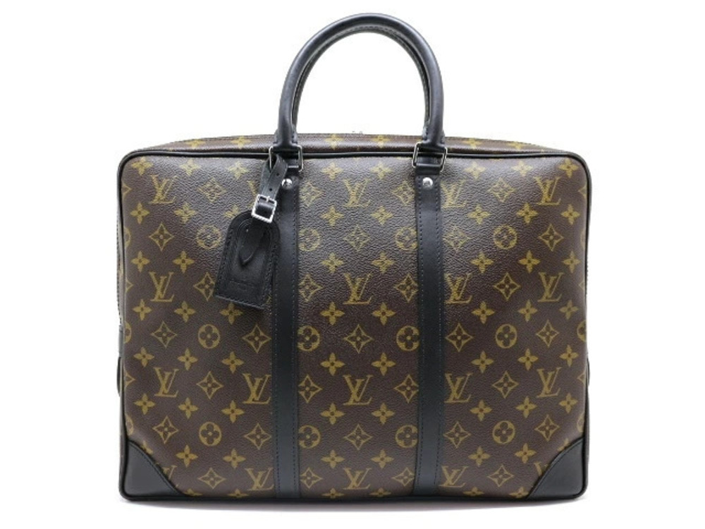 LOUIS VUITTON Porte Documents Voyage PDV Business Monogram Macassar Brown